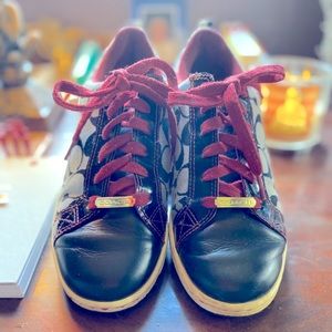 COACH NAYA DENIM SIGNATURE C SNEAKERS SZ 7.5M